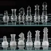 s Glas Schachspiel 25x25cm - Elegantes Schachbrett Set für Produktbild-Vorschau 2