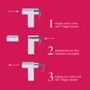 Instructional diagram showing how to attach a cafe curtain rod bracket. Produktbild-Vorschau