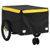 vidaXL Fahrradanhänger Schwarz und Gelb 45 kg Eisen Produktbild-Vorschau 4