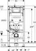 BADfabrik24 Geberit Duofix Element für Wand-WC, 112 cm, mit Produktbild-Vorschau 3