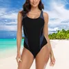 Einteiliger Badeanzug für Damen: Athletischer Schwimmanzug Produktbild-Vorschau 2