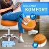 TRESKO taboret obrotowy pomarańczowy z oparciem taboret do Podgląd zdjęcia produktu 3
