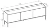 Selsey Tovi - TV-Schrank 3-türig, 175 cm, Weiß / Holzoptik Produktbild-Vorschau 5