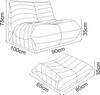 Fauteuil de sol avec pouf 'Kodsø' Fauteuil de sol avec Voir les images du produit 4