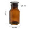 6 x Apothekerflaschen Braunglas mit Glasstopfen und Produktbild-Vorschau 3