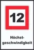 Höchstgeschwindigkeit 12 km/h nicht zu überschreiten Schild Produktbild-Vorschau 1