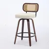 Lot de 3 tabourets de bar en bois avec dossier, pivotants à Voir les images du produit 7