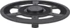 A black circular cleaning attachment for a robot vacuum cleaner is shown against a white background. Produktbild-Vorschau