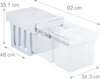 Relaxdays Cestino da incasso, 3 scomparti, 15 l e 8 l, L x Anteprima dell’immagine prodotto 4