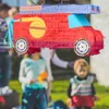 Relaxdays Pinata Set, 3tlg., Feuerwehrauto, zum Aufhängen, Produktbild-Vorschau 2