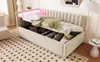Gestoffeerd bed 90x200 cm, slaapbank met LED-verlichting, Productafbeelding-voorbeeld 6