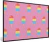MuchoWow® MuchoWow® Gerahmtes Poster Eis - Muster - Rosa Produktbild-Vorschau 1