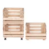 STOLMAK Obstkiste aus Holz mit Rollen – 3 Etagen – 79x37x30 Produktbild-Vorschau 9