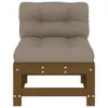 The Living Store Mittelsofa mit Kissen Honigbraun Produktbild-Vorschau 4