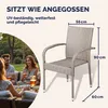 CASARIA® Lot de 4 Chaise Salle a Manger en Polyrotin Crèmes Voir les images du produit 2
