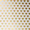 Geschenkpapier Herzen 70cm x 2m Rolle weiß / gold Produktbild-Vorschau 1
