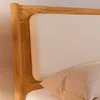 Bettgestell mit Polsterkopfteil 140x220 cm, Eiche massiv Produktbild-Vorschau 2