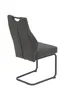 A single gray dining chair with a metal frame, shown from the side against a white background. Produktbild-Vorschau