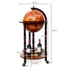 A globe bar cart with wine bottles on a white background. Náhled obrázku produktu