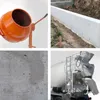 Collage of images related to concrete construction: a cement mixer, a concrete wall, a concrete texture, and a cement mixer truck. Produktbild-Vorschau