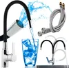 A collage of images showing a kitchen faucet with a flexible spout, water flowing into a glass with ice, and plumbing hoses. Náhľad obrázku produktu