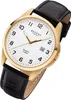 REGENT F-1226 Herrenuhr Gold Edelstahl 39 mm 10 BAR Leder Produktbild-Vorschau 2