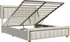 CDGlobal letto imbottito 160x200cm con rete a doghe, letto Anteprima dell’immagine prodotto 11