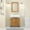 vidaXL Waschbeckenunterschrank Massivholz Mango und Produktbild-Vorschau 2