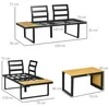 Outsunny 3-tlg. Gartenmöbel-Set, Balkonmöbel mit Sitzkissen Produktbild-Vorschau 3