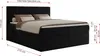 MKS MEBLE Boxspringbett 180x200 Schwarz Cord, Boxspringbett Produktbild-Vorschau 9