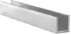 A U-shaped aluminum profile on a white background. Produktbild-Vorschau