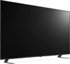 A side-view of a large, flat-screen television on a stand. Produktbild-Vorschau