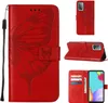 Galaxy A52 4G Hülle, Schmetterling Prägung Flip Leder Produktbild-Vorschau 1