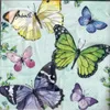 20 Servietten Fluttering Butterflies aqua - Hübsche Produktbild-Vorschau 2