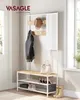 An entryway hall tree with a bench, coat hooks, and a mirror, set up in a home entryway. Náhľad obrázku produktu