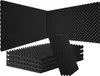 Several pieces of black acoustic foam are arranged in a corner and stacked. Náhled obrázku produktu