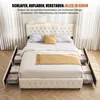 OYAJIA Polsterbett 160x200cm mit LED, Doppelbett mit 4 Produktbild-Vorschau 7
