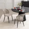 home24 Esszimmerstuhl 2er-Set - Samt / Stahl - Beige / Produktbild-Vorschau 3