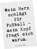 Mr. & Mrs. Panda Postkarte Spruch Fußball Liebe - Weiß - Produktbild-Vorschau 1