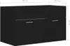 vidaXL Mobiletto nero 80x38,5x46 cm Materiale a base di Anteprima dell’immagine prodotto 7