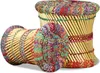 Tabourets avec détails chindi lot de 2 multicolore bambou Voir les images du produit 4