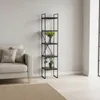 HOWHOMELY | Bücherregal - Standregal - schwarz - 27 x 130 Produktbild-Vorschau 2