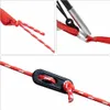 Collage of close-up images showing details of a red and white rope and its attachments. Anteprima dell’immagine prodotto