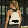 Huuraa Turnbeutel Nashorn Silhouette 12 Liter Natural Produktbild-Vorschau 2