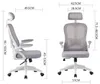 Fotel Biurowy Obrotowy Ergonomiczny szary Horseking Siatka Podgląd zdjęcia produktu 7