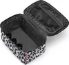 An open beauty case with a leopard print exterior and black interior. Produktbild-Vorschau