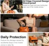 Collage of lifestyle images showing a woman using a phone and placing it in a bag, with text overlays describing product features. Anteprima dell’immagine prodotto