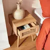 Comodino effetto legno e intrecciatura cannage, 1 cassetto, Anteprima dell’immagine prodotto 8