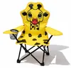 Kinder Anglersessel Gelb mit Getränkehalter und Tasche Motiv Giraffe Produktbild-Vorschau