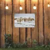 Gartenposter - 60x40 cm - Schafe in einer Winterlandschaft  Produktbild-Vorschau 3